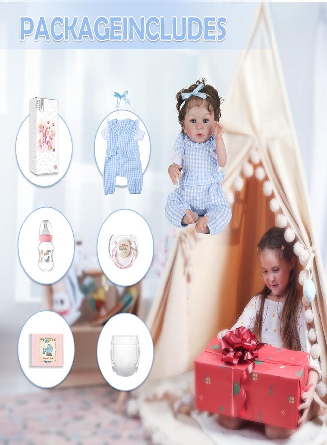 KSBD Reborn Baby Dolls - 18 Inch Realistic Baby Doll Newborn Girl Real Life Baby Dolls with Lifelike Hair, Eyelashes Handmade Weighted Soft for Kids 3+ with Accessories and Gift Box - Image 5